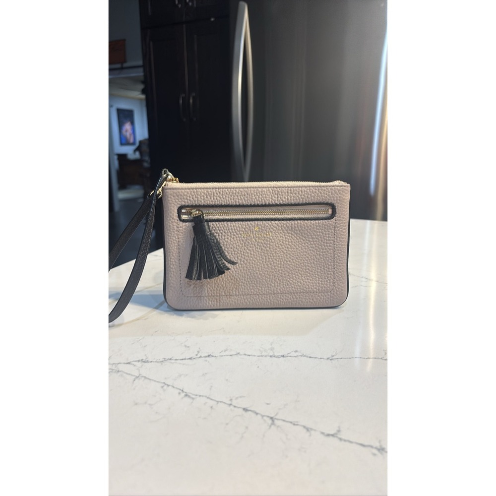 Kate Spade Chester Street Tinie Pebbled Leather Wristlet Rose Smoke